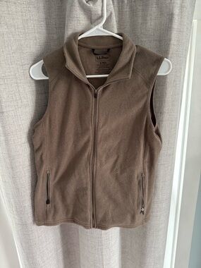 L.L. Bean Women’s Taupe Brown Fleece Vest